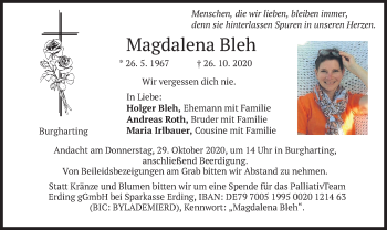 Traueranzeige von Magdalena Bleh von merkurtz