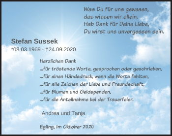 Traueranzeige von Stefan Sussek von merkurtz