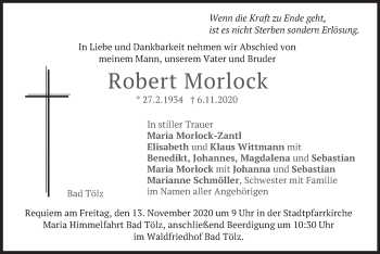 Traueranzeige von Robert Morlock von merkurtz