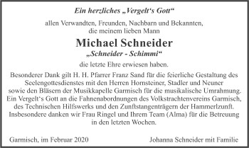 Traueranzeige von Michael Schneider von merkurtz