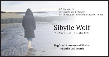 Traueranzeige von Sibylle Wolf von merkurtz