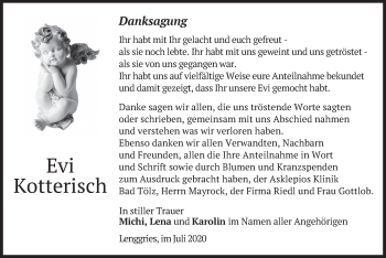 Traueranzeige von Evi Kotterisch von merkurtz