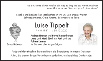 Traueranzeige von Luise Tippelt von merkurtz 