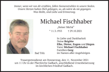 Traueranzeige von Michael Fischhaber von merkurtz