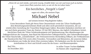 Traueranzeige von Michael Nebel von merkurtz