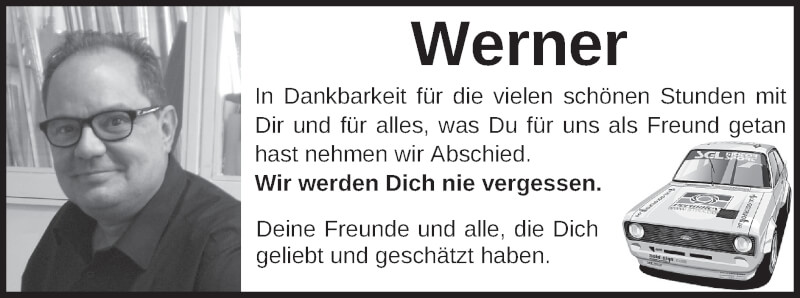  Traueranzeige für Werner  vom 18.12.2021 aus merkurtz