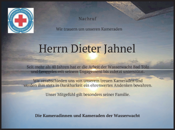 Traueranzeige von Dieter Jahnel von merkurtz
