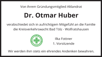 Traueranzeige von Otmar Huber von merkurtz