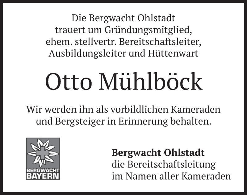  Traueranzeige für Otto Mühlböck vom 10.04.2021 aus merkurtz