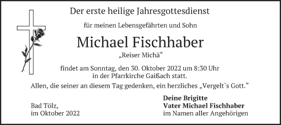 Traueranzeige von Michael Fischhaber von merkurtz