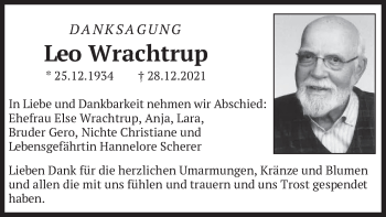 Traueranzeige von Leo Wrachtrup von merkurtz