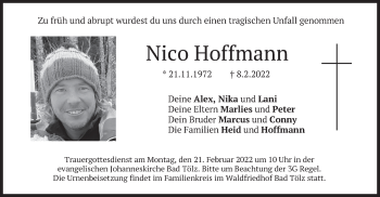 Traueranzeige von Nico Hoffmann von merkurtz