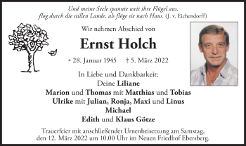 Traueranzeige von Ernst Holch