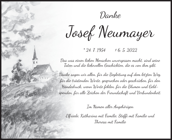 Traueranzeige von Josef Neumayer von merkurtz