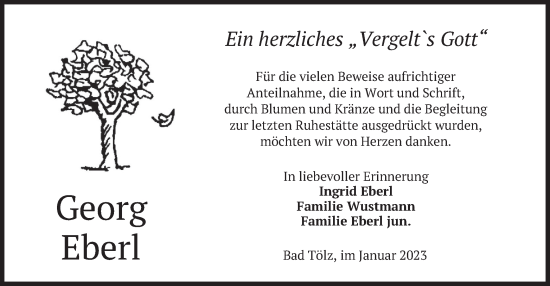 Traueranzeige von Georg Eberl von merkurtz