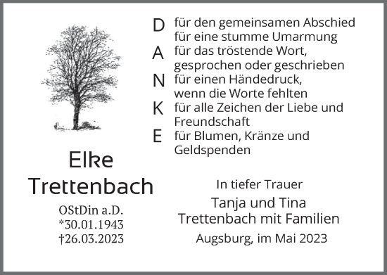 Traueranzeige von Elke Trettenbach von merkurtz