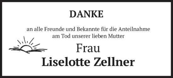 Traueranzeige von Liselotte Zellner von merkurtz