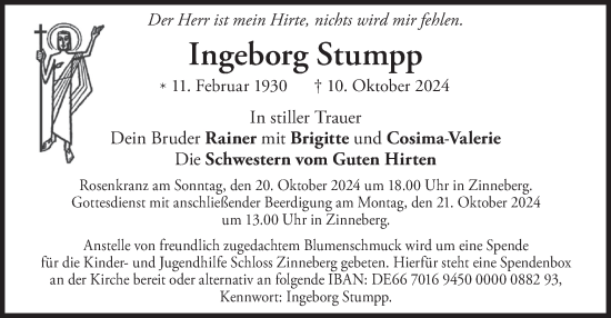 Traueranzeige von Ingeborg Stumpp von merkurtz