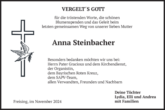 Traueranzeige von Anna Steinbacher von merkurtz