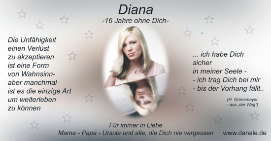 Traueranzeige von Diana  von merkurtz