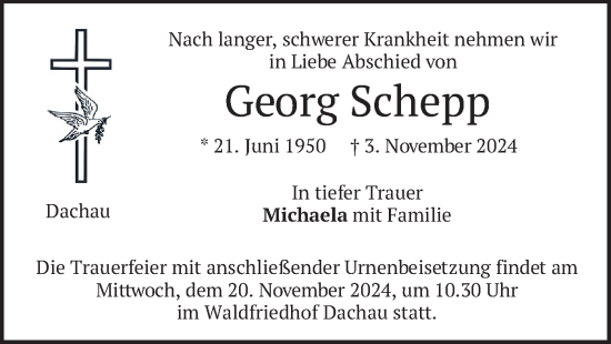 Traueranzeige von Georg Schepp von merkurtz