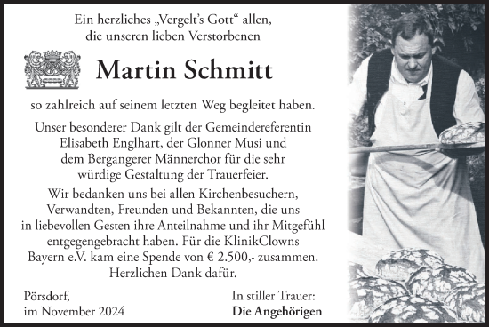 Traueranzeige von Martin Schmitt von merkurtz