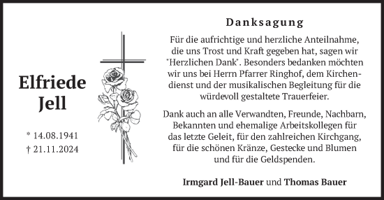 Traueranzeige von Elfriede Jell von merkurtz