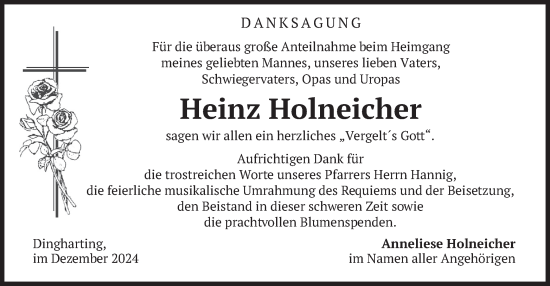 Traueranzeige von Heinz Holneicher von merkurtz