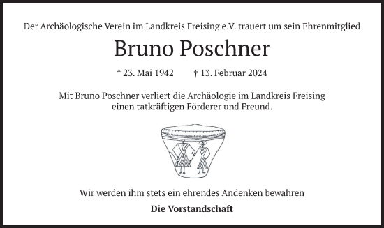 Traueranzeige von Bruno Poschner von merkurtz