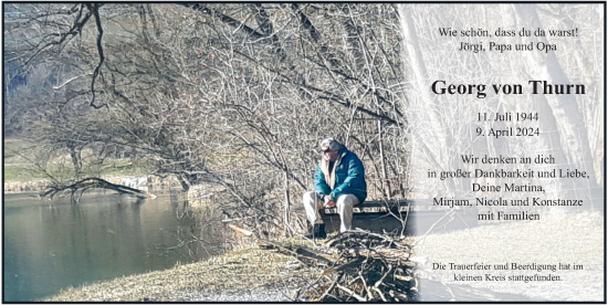 Traueranzeige von Georg von Thurn von merkurtz