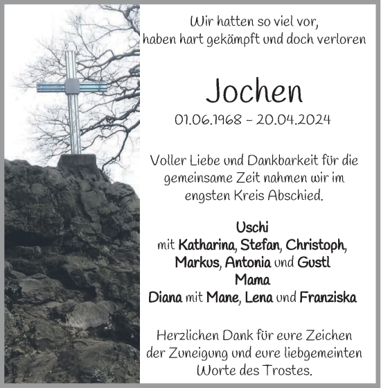 Traueranzeige von Jochen Kaiser von merkurtz