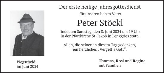 Traueranzeige von Peter Stöckl von merkurtz