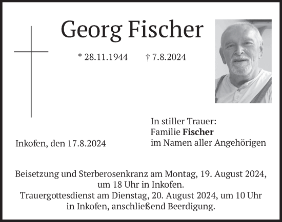 Traueranzeige von Georg Fischer von merkurtz