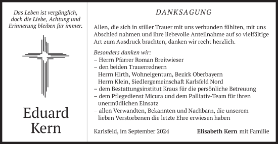 Traueranzeige von Eduard Kern von merkurtz