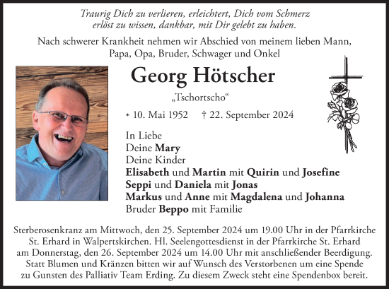 Traueranzeige von Georg Hötscher von merkurtz