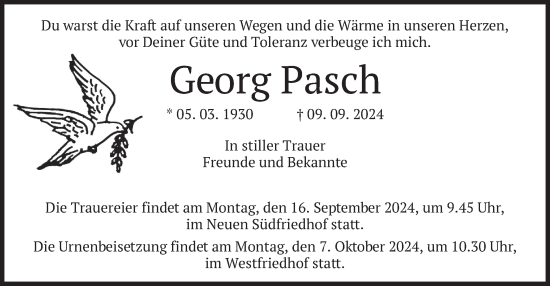 Traueranzeige von Georg Pasch von merkurtz