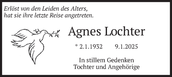Traueranzeige von Agnes Lochter von merkurtz