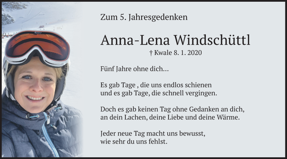  Traueranzeige für Anna-Lena Windschüttl vom 08.01.2025 aus merkurtz