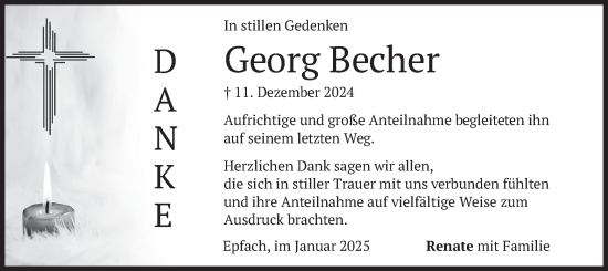 Traueranzeige von Georg Becher von merkurtz
