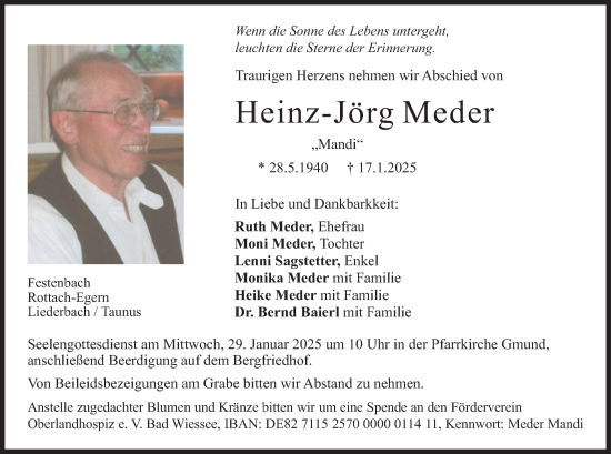 Traueranzeige von Heinz-Jörg Meder von merkurtz