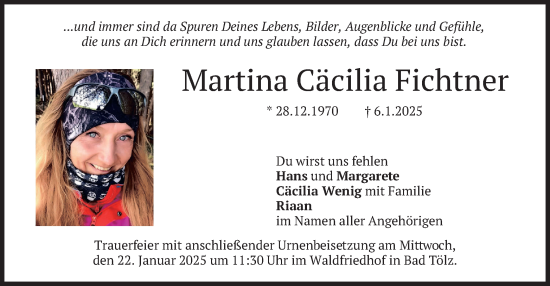 Traueranzeige von Martina Cäcilia Fichtner von merkurtz