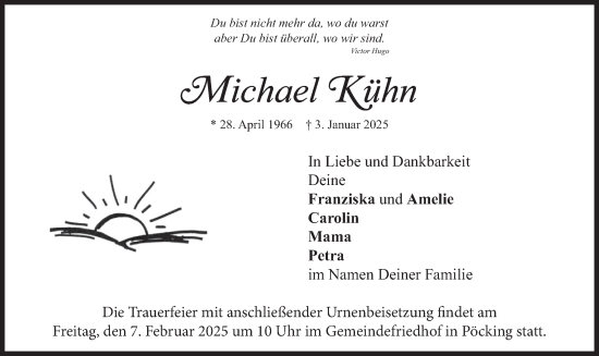 Traueranzeige von Michael Kühn von merkurtz