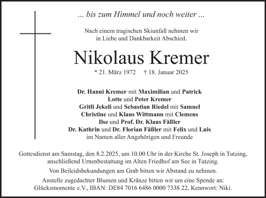 Traueranzeige von Nikolaus Kremer von merkurtz