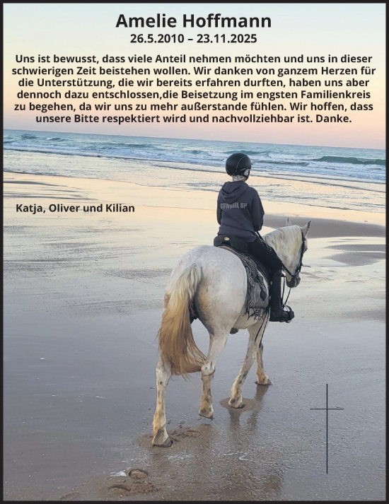 Traueranzeige von Amelie Hoffmann von merkurtz