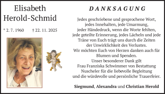 Traueranzeige von Elisabeth Herold-Schmid von merkurtz