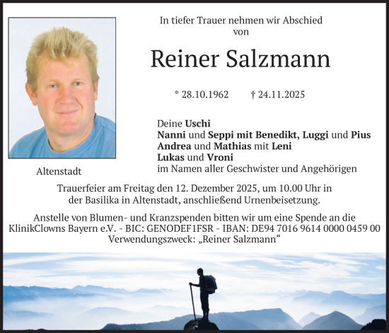 Traueranzeige von Reiner Salzmann von merkurtz
