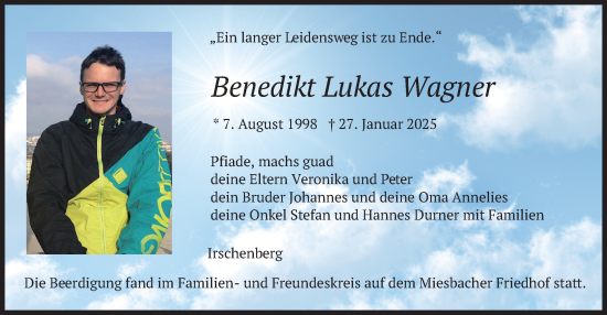 Traueranzeige von Benedikt Lukas Wagner von merkurtz