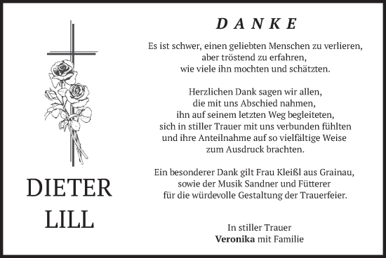 Traueranzeige von Dieter Lill von merkurtz