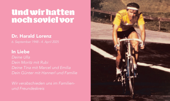 Traueranzeige von Harald Lorenz von merkurtz