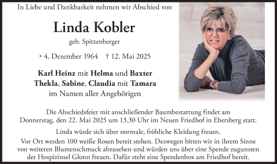 Traueranzeige von Linda Kobler von merkurtz